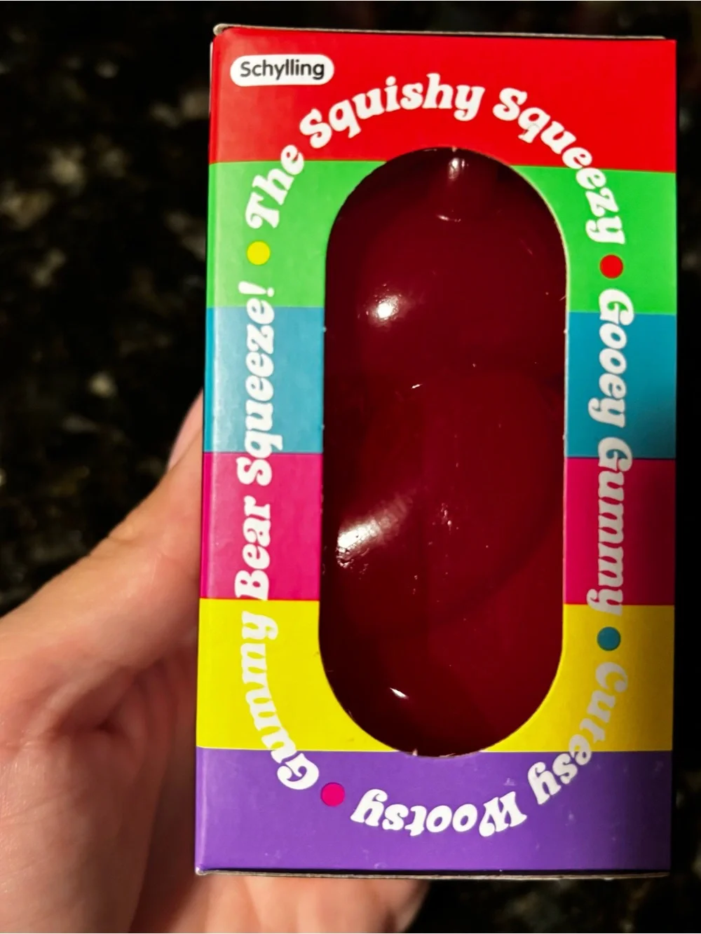 NeeDoh Gummy Bear Squishy Fidget Toy Color is PINK!
